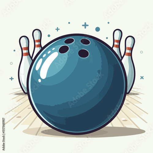 bowling ball with pins