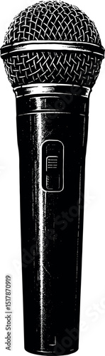 Mic vector black silhouette cricut print design