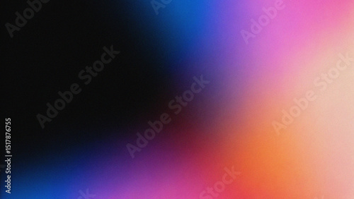 Billede på lærred Black dark blue pink violet magenta purple orange red cyan abstract background