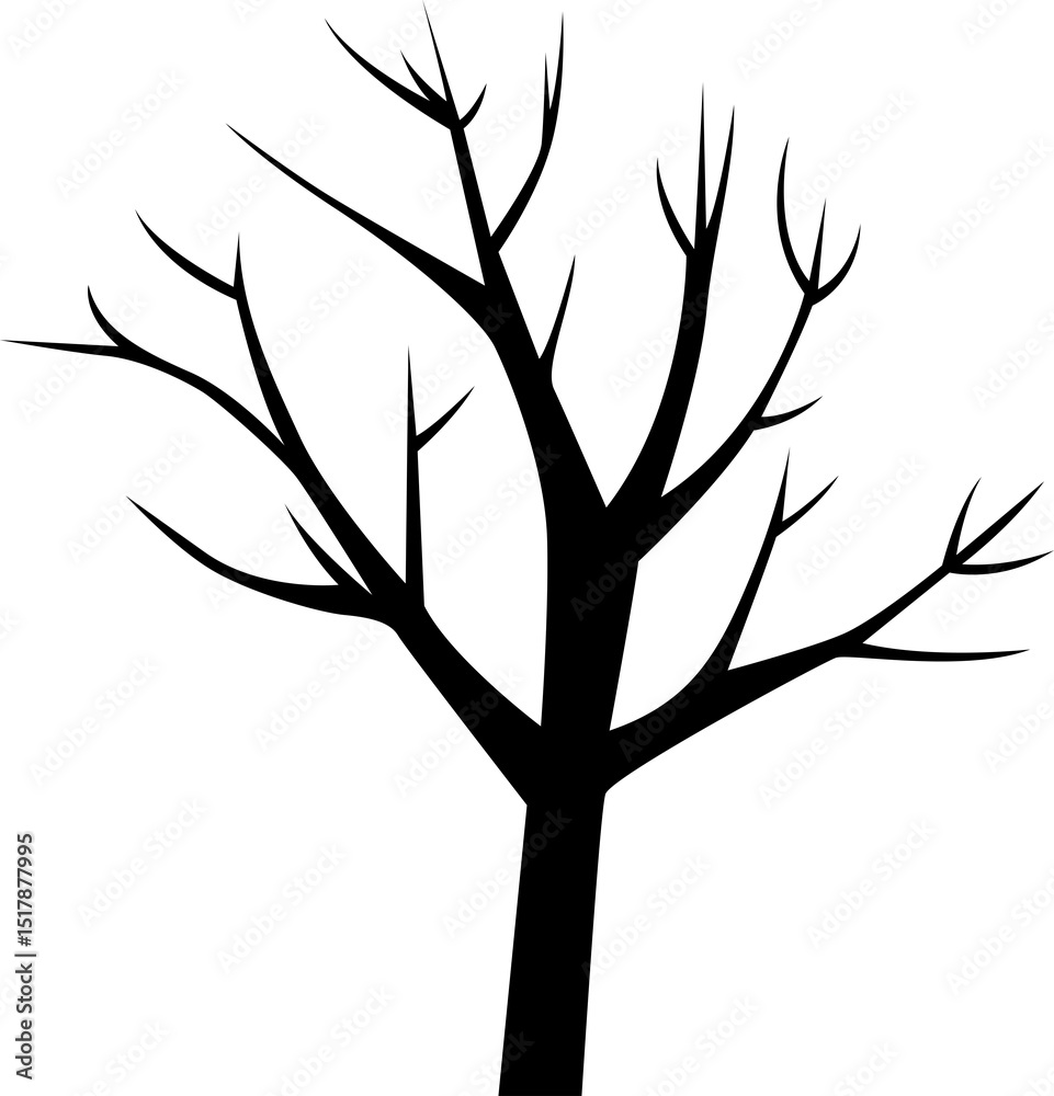 Obraz premium Empty tree drawing clipart design illustration
