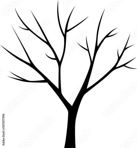 Empty tree drawing clipart design illustration