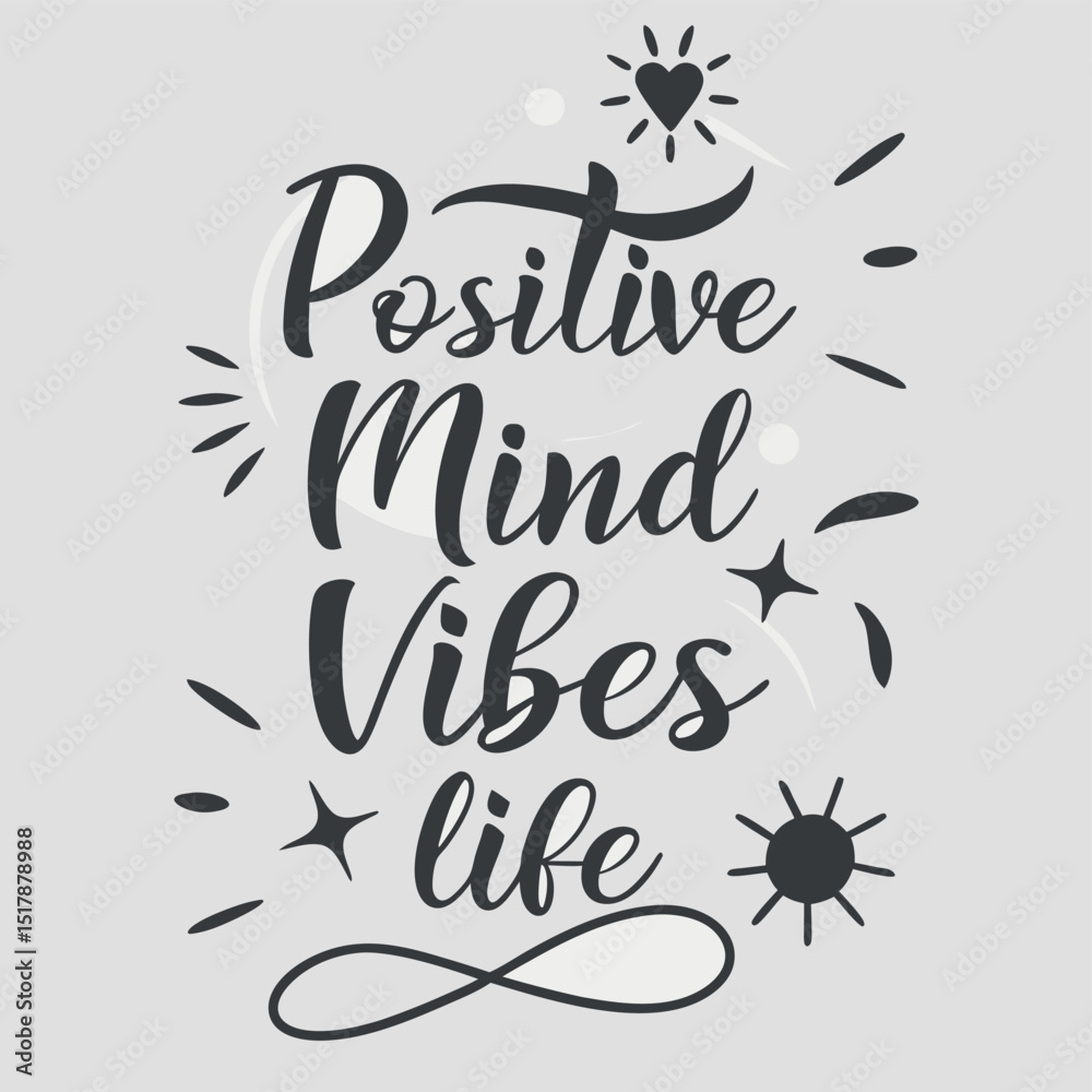 Obraz premium Inspiring positive mindset vibes and a happy life encouragement design on grey background