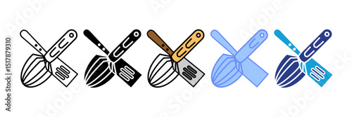 Whisk Icon Set Multiple Style Collection