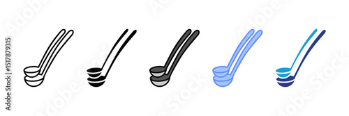 Ladle Icon Set Multiple Style Collection