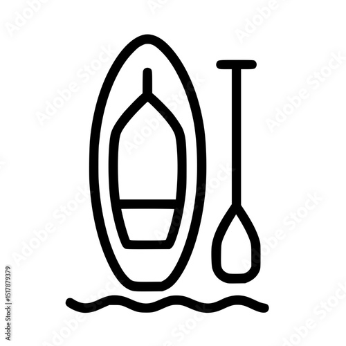Minimalist Paddleboard Logo Design