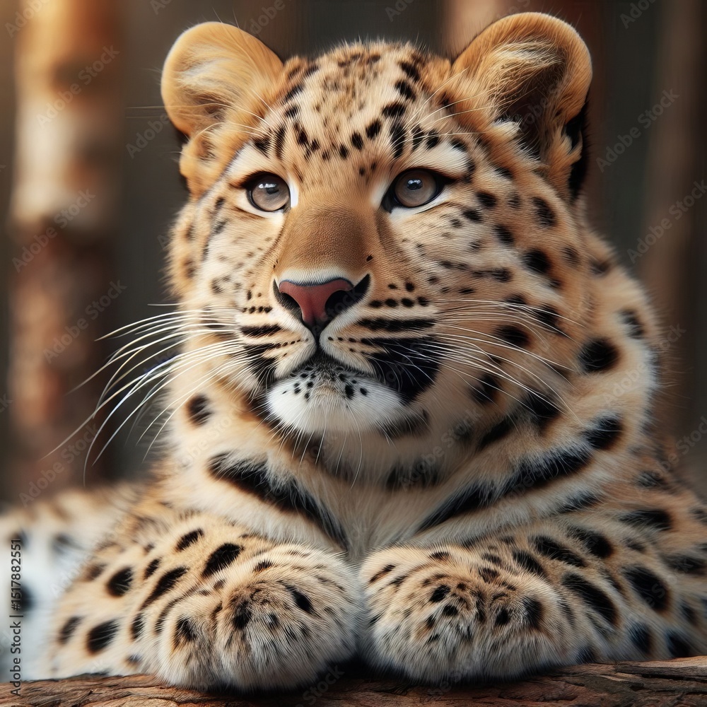 Obraz premium Amur Leopard and rosettes (3)