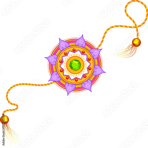 Decorative Rakhi for Raksha Bandhan, Indian festival of brother and sister bonding celebration