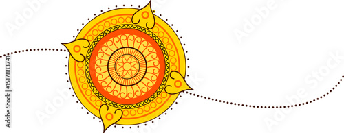 Decorative Rakhi for Raksha Bandhan, Indian festival of brother and sister bonding celebration