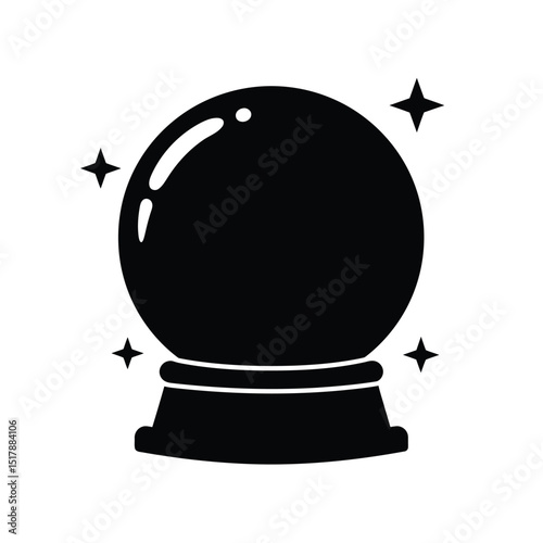 Mystical crystal ball fortune telling magic sphere