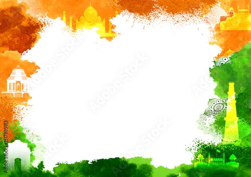 Famous Indian monument and Landmark for Happy Independence Day of India for Happy Independence Day of India