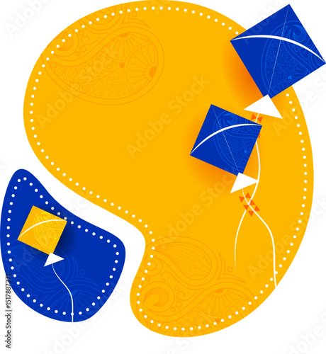 Makar Sankranti wallpaper with colorful kite for festival of India