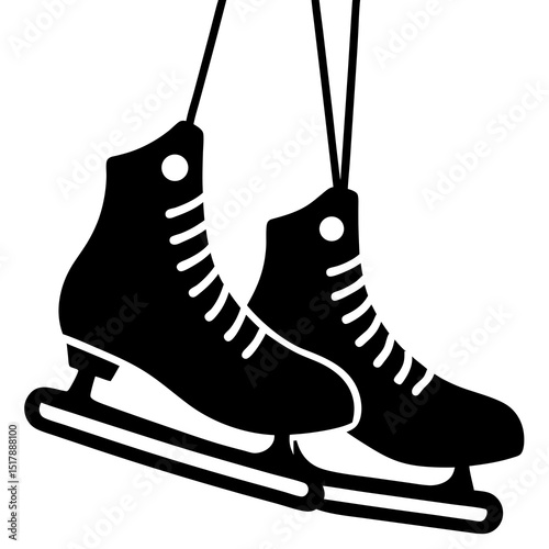 ice skates on white background