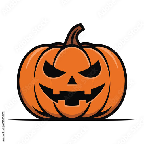 Halloween pumpkin isolated on white background