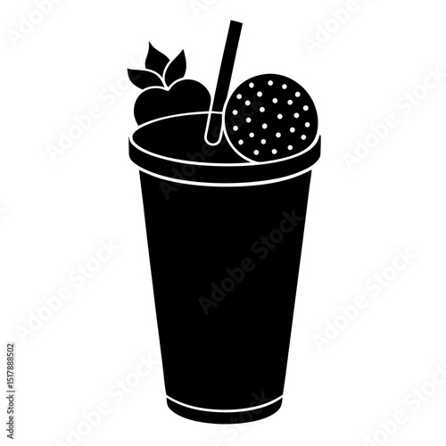vector illustration of a glass of cola