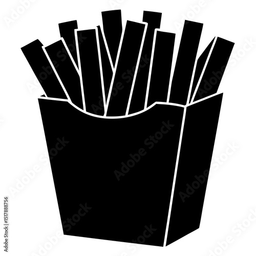 french fries in a white box