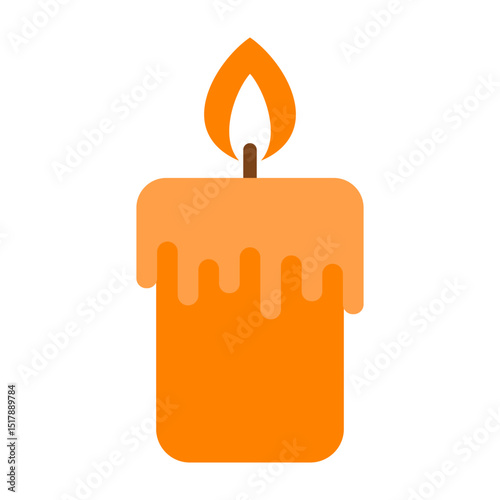 Candle icon isolated on white background