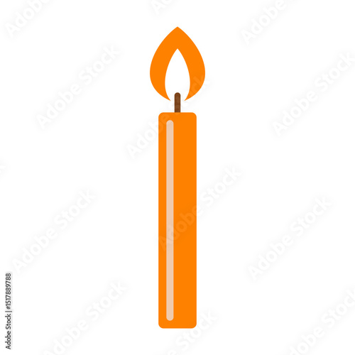 Candle icon isolated on white background