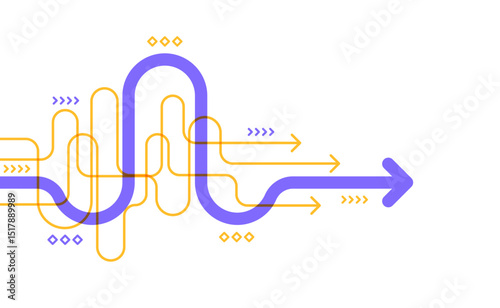 Abstract arrow direction. Business investment to success. financial data graph strategy. Technology background. High speed.