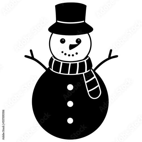 snowman with a scarf