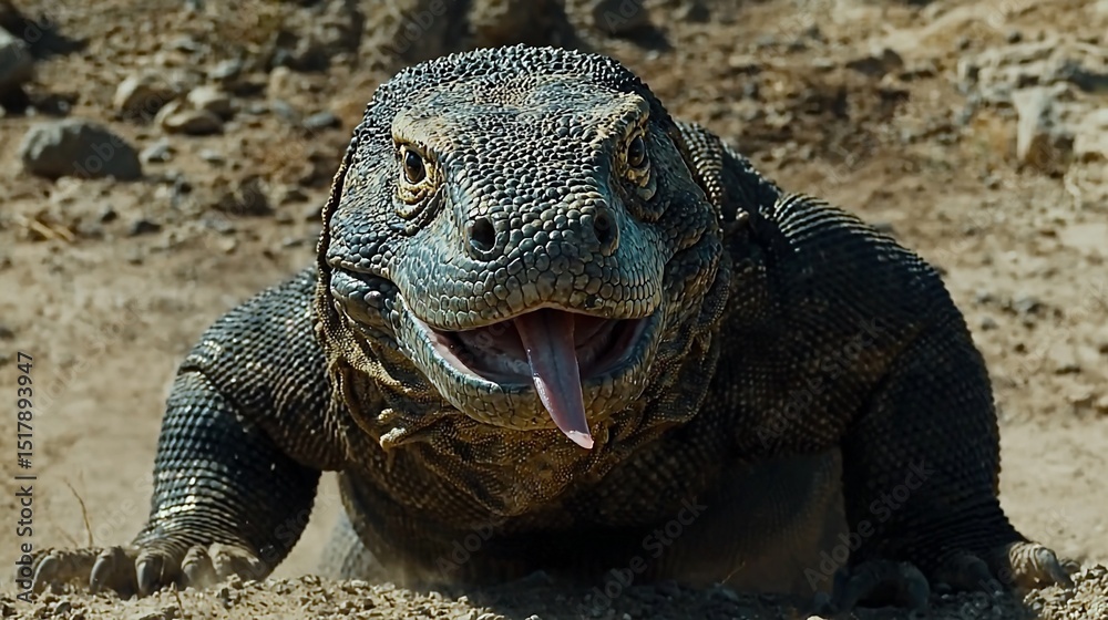 Fototapeta premium Komodo Dragon in its habitat