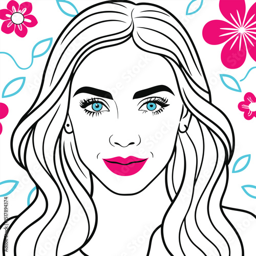 beautiful women abstract background