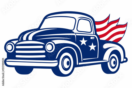 retro car vector illustration