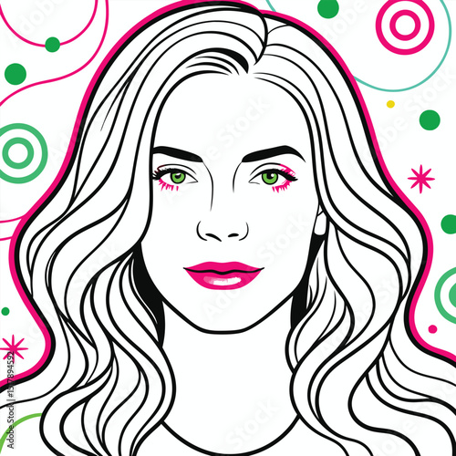 beautiful women abstract background