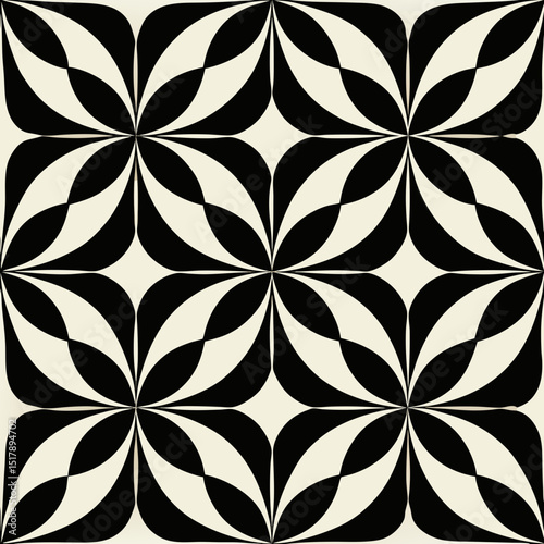 Geometric Black and White Pattern