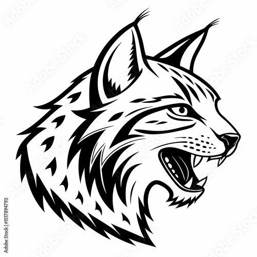 Angry Wildcat Head
