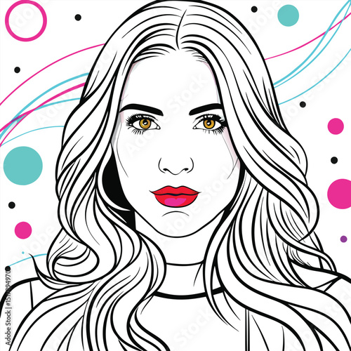 beautiful women abstract background