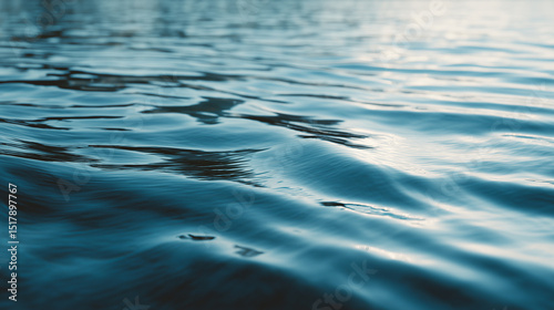 Fototapeta Naklejka Na Ścianę i Meble -  Calm Water Surface with Gentle Ripples
