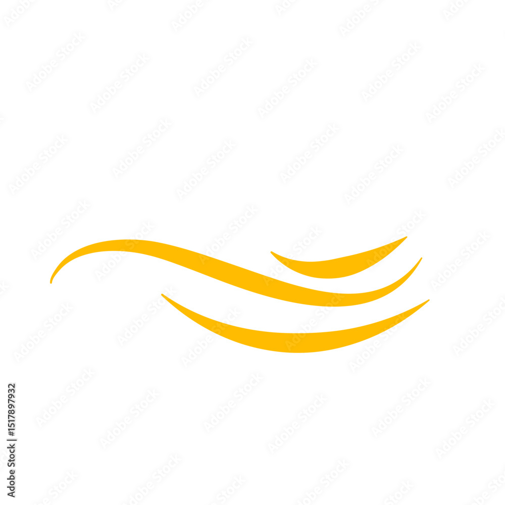 Gold swish vector 