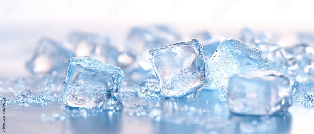 Close up of ice cubes Close up of ice cubes