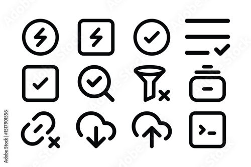 Top user interface line icons for developers Ui line icon