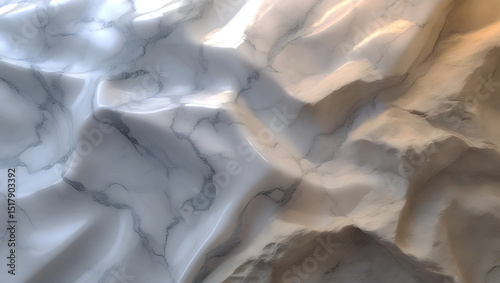 Ultra-HD Seamless White Marble Texture with Subtle Gray Veining