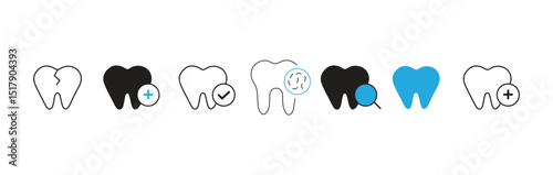 Dentistry symbol. Medical sign. Dental health. Tooth sign. Clean tooth. vector illustration EPS 10