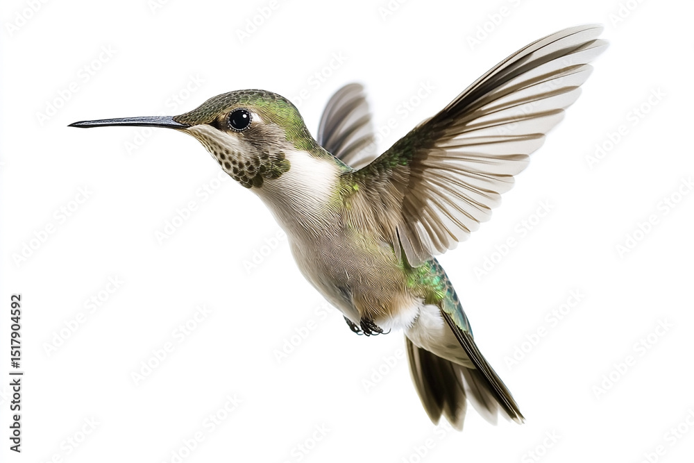 Fototapeta premium Tiny Hummingbird Hovering Mid-Flight