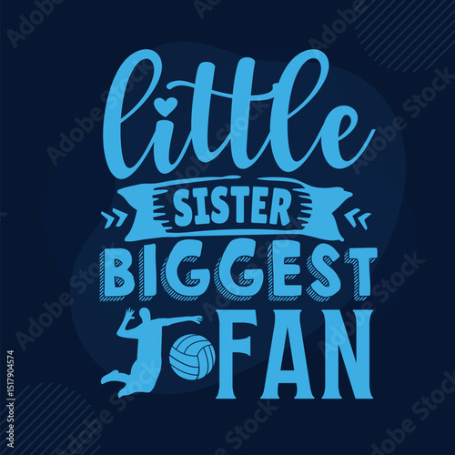 Little sister volleyball biggest fan design File