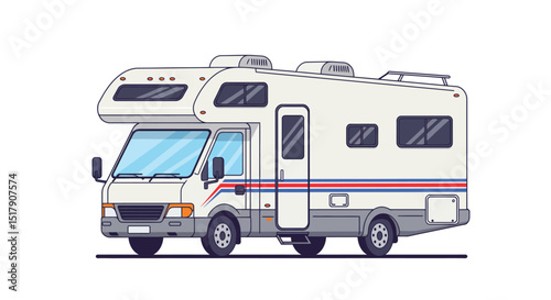 Illustration of a Modern Recreational Vehicle for Travel and Adventure