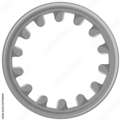 internal tooth lock washer vector.