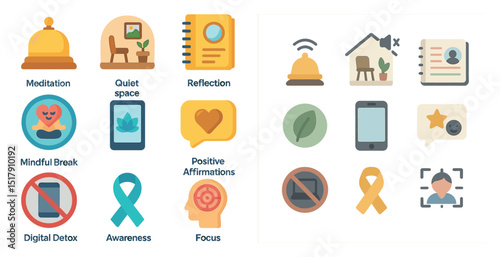 Wellness and mindful practices for relaxation and focused awareness