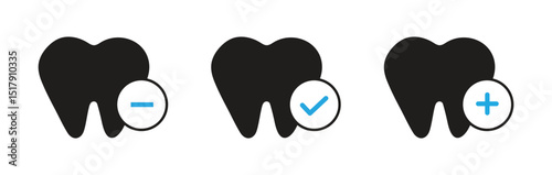 Dentistry symbol. Medical sign. Dental health. Tooth sign. Clean tooth. vector illustration EPS 10