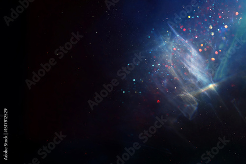Fototapeta Naklejka Na Ścianę i Meble -  abstract glitter blue and gold lights background. de-focused