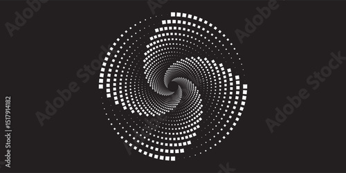 Spiral sound wave rhythm line dynamic abstract vector background