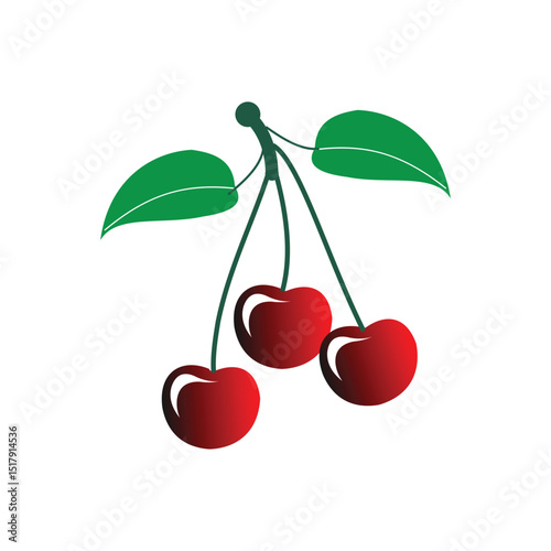 cherry logo icon symbol isolated on white background