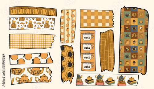 Autumn themed Washi tape collection 