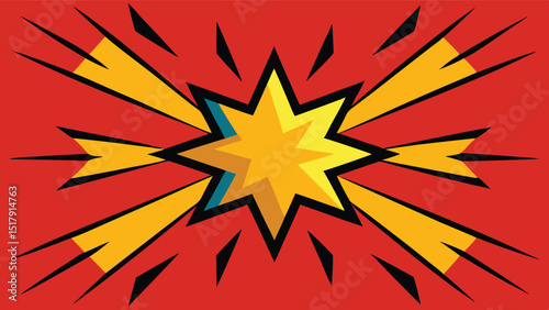 A Dynamic Collection of Retro Pop Art Explosions Featuring Comic Book Style Starbursts Lightning Bolts and Action Clouds