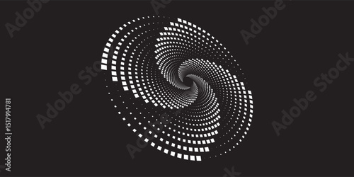 Spiral sound wave rhythm line dynamic abstract vector background