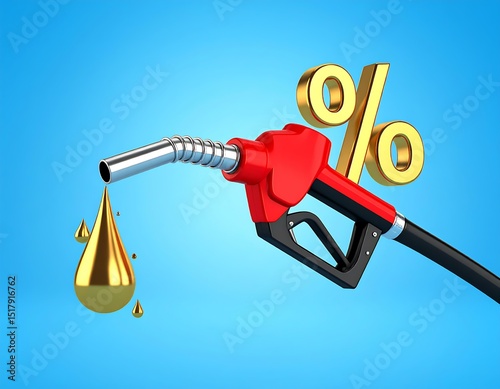 Fuel Pump Nozzle Discount Gold Percentage Savings on Gas Prices