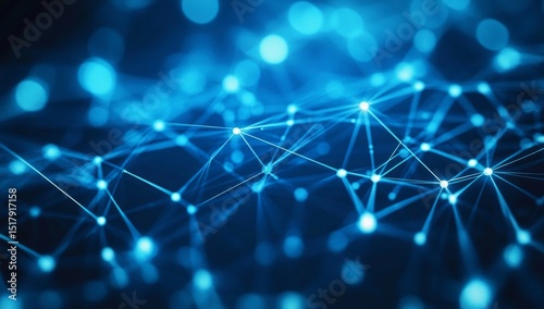 Abstract Blue Network Connection Background